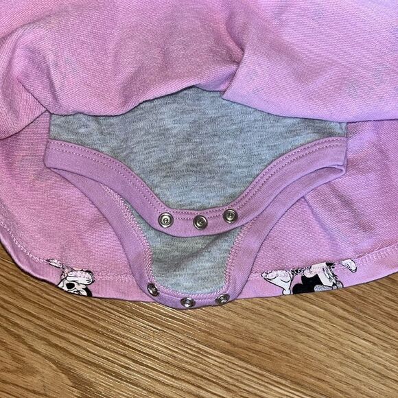 Disney Minnie Mouse 0-3 Months Pink and Gray Dress - Picture 3 of 5